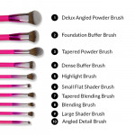 BH Cosmetics Midnight Festival Brush Set 10pc Brush w/ Holder